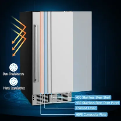 Maxmass Refrigerador Compacto Bajo Encimera/Refrigerador Independiente con Temperatura Ajustable