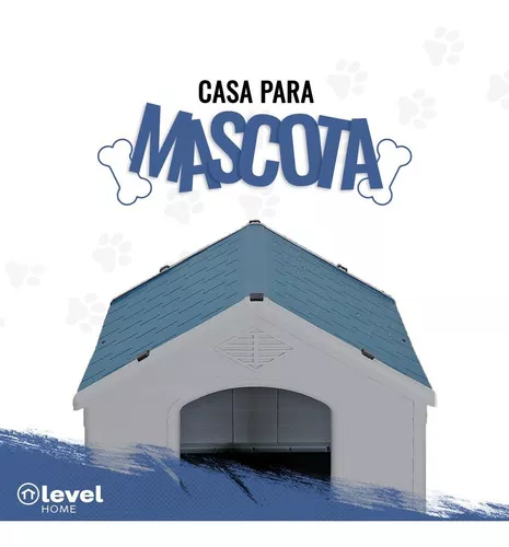 Casa De Plástico Exterior Térmica Raza Grande 97cm Color Azul