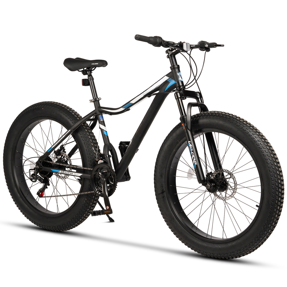 Bicicleta de montaña, Fat Bike, neumático grueso de 26 pulgadas 4.0 MTB, transmisión Shimano de 21 velocidades, frenos de disco mecánicos, fácil de montar, ideal para uso diario en montañas, escuela o trabajo, etc