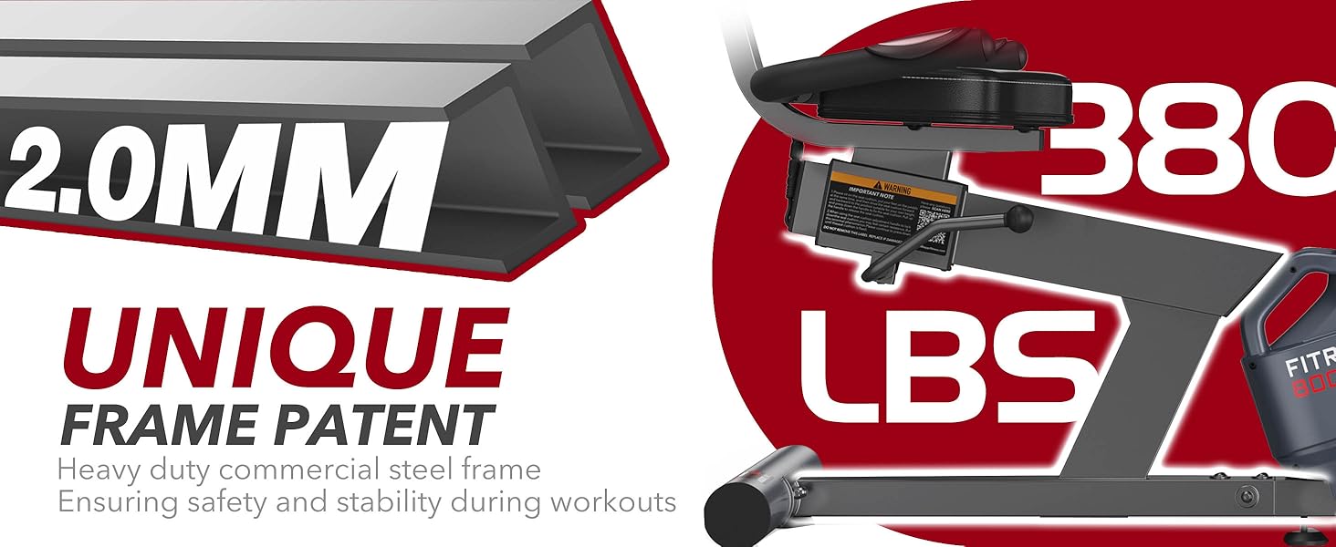 KeppiFitness Bicicleta estática reclinada para entrenamiento cardiovascular para personas mayores en casa