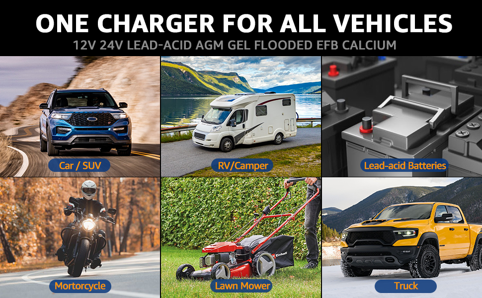 PCHH vehicle battery charger lead acid agm