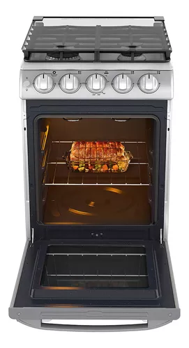 Estufa Mabe Em5060cfix1 A Gas Gris Puerta Con Visor 63l