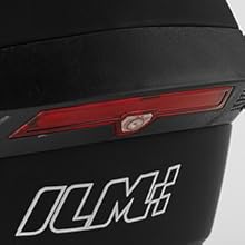 ILM Casco modular de cara completa con visera doble abatible para motocicleta DOT con 6 colores luz LED de conducción segura