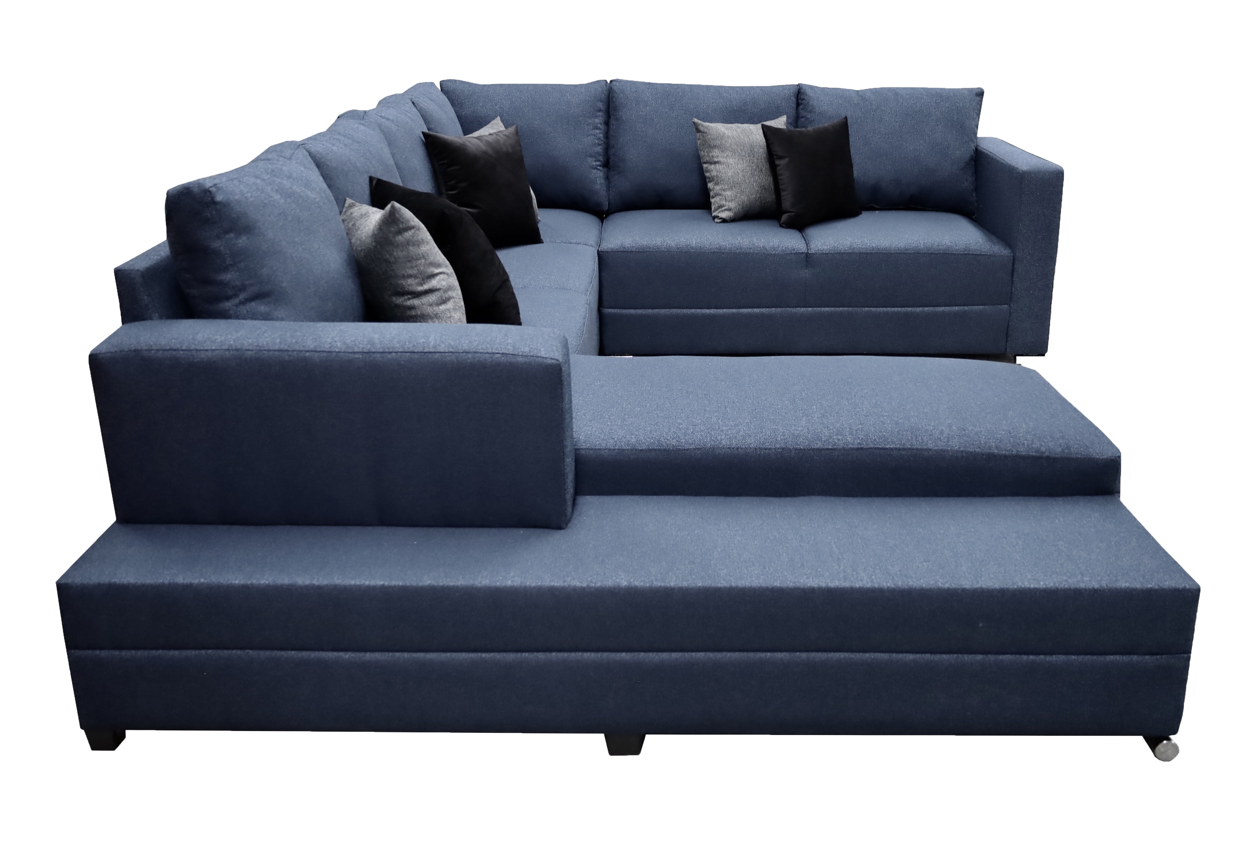 Sala esquinera en U El Bazar Store modelo Corbel gris oxford 4 salas en 1