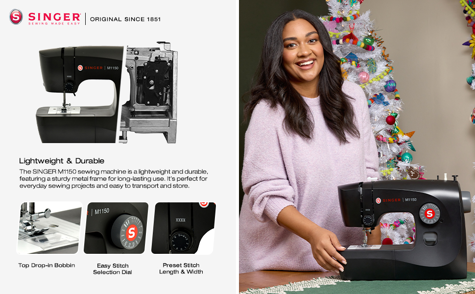 Máquina de coser negra M1150