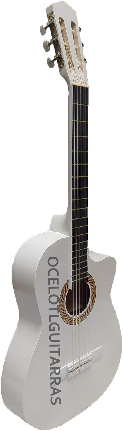 Guitarra Acústica Curva Ocelotl® Paquete Vital De Accesorios (Negro)