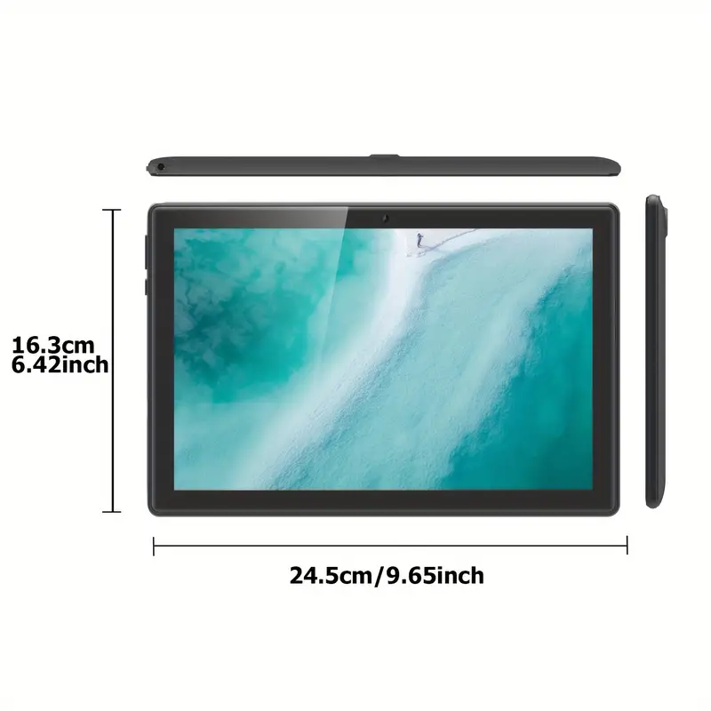 10 Inch 2-in-1 Android Tablet - 4GB RAM, 64GB ROM, 1TB Expand, Android 13, WiFi, Wireless, GMS, with Keyboard, Mouse, Case, and Stylus