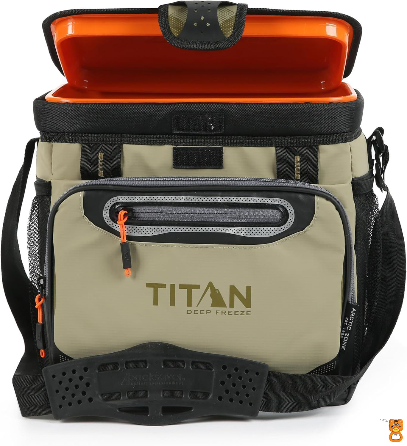 Congelador Arctic Zone Titan, 48 latas, congelador rígido sin cremallera, congelador verde musgo con aislamiento de congelación profunda, revestimiento rígido y SmartShelf-----Abridor de botellas