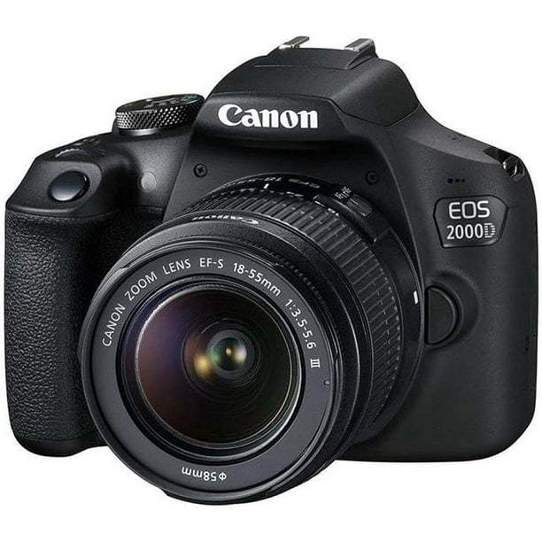 Canon EOS 2000D / Rebel T7 Cámara DSLR + Lente de 18-55 mm, Paquete de inicio de filtros de 58 mm Canon 2727C002AA_EDI_3