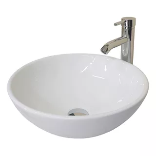 Esatto® Paquete Sanitario Y Lavabo Llave Gratis Wc-002 Rondo Incluye Wc Ecológico One-piece Ovalin Redondo Y Monomando