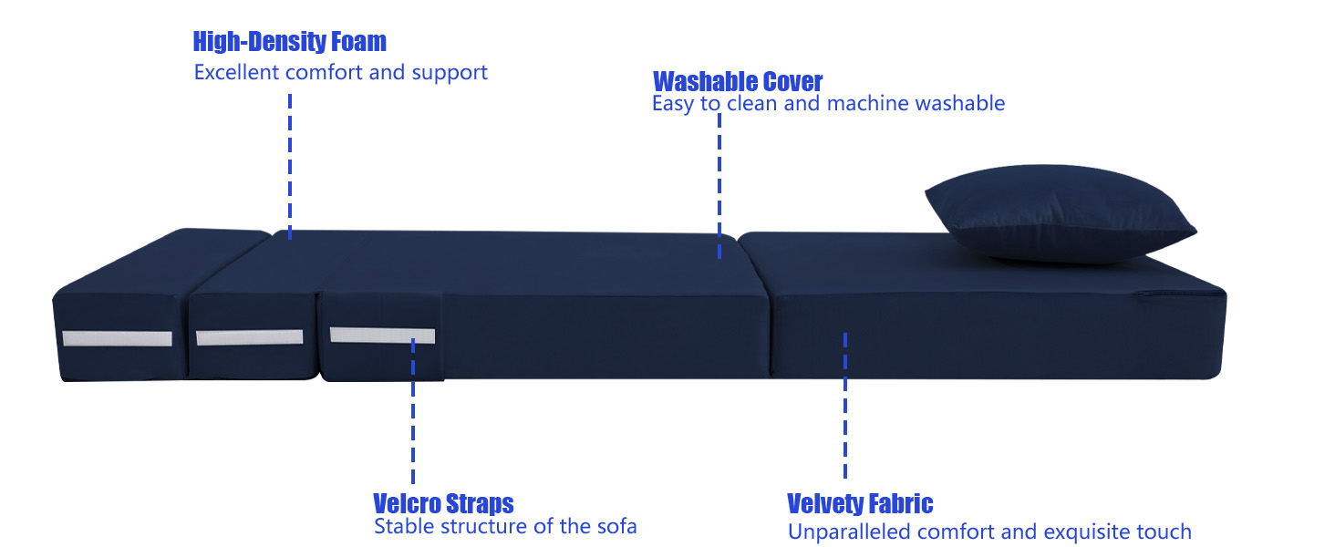 cama plegable de espuma silla sofá doble cama plegable silla adultos futón sofá cama plegable sofá cama perezoso
