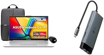 ASUS Laptop Vivobook Go 14/E1404FA-NK480W/AMD Ryzen 5-7520U 4 núcleos/8GB RAM/512GB SSD/Plata/Windows 11/Mouse y Mochila/Teclado en Español(Grantía y Servicio en México)