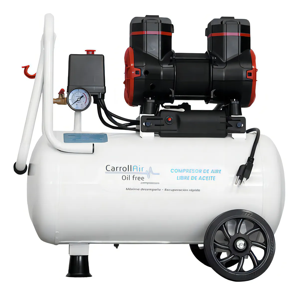 Compresor Libre De Aceite 24lts 1hp Car-hsud900/1/24 Carroll Color Blanco Fase el&eacute;ctrica Monof&aacute;sica Frecuencia 60
