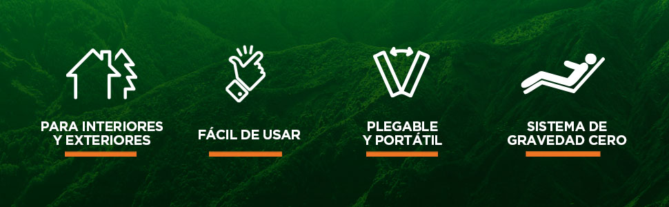 Hikeo Silla Plegable Antigravity 170&deg; para Exteriores, Camastro de Gravedad Cero Port&aacute;til