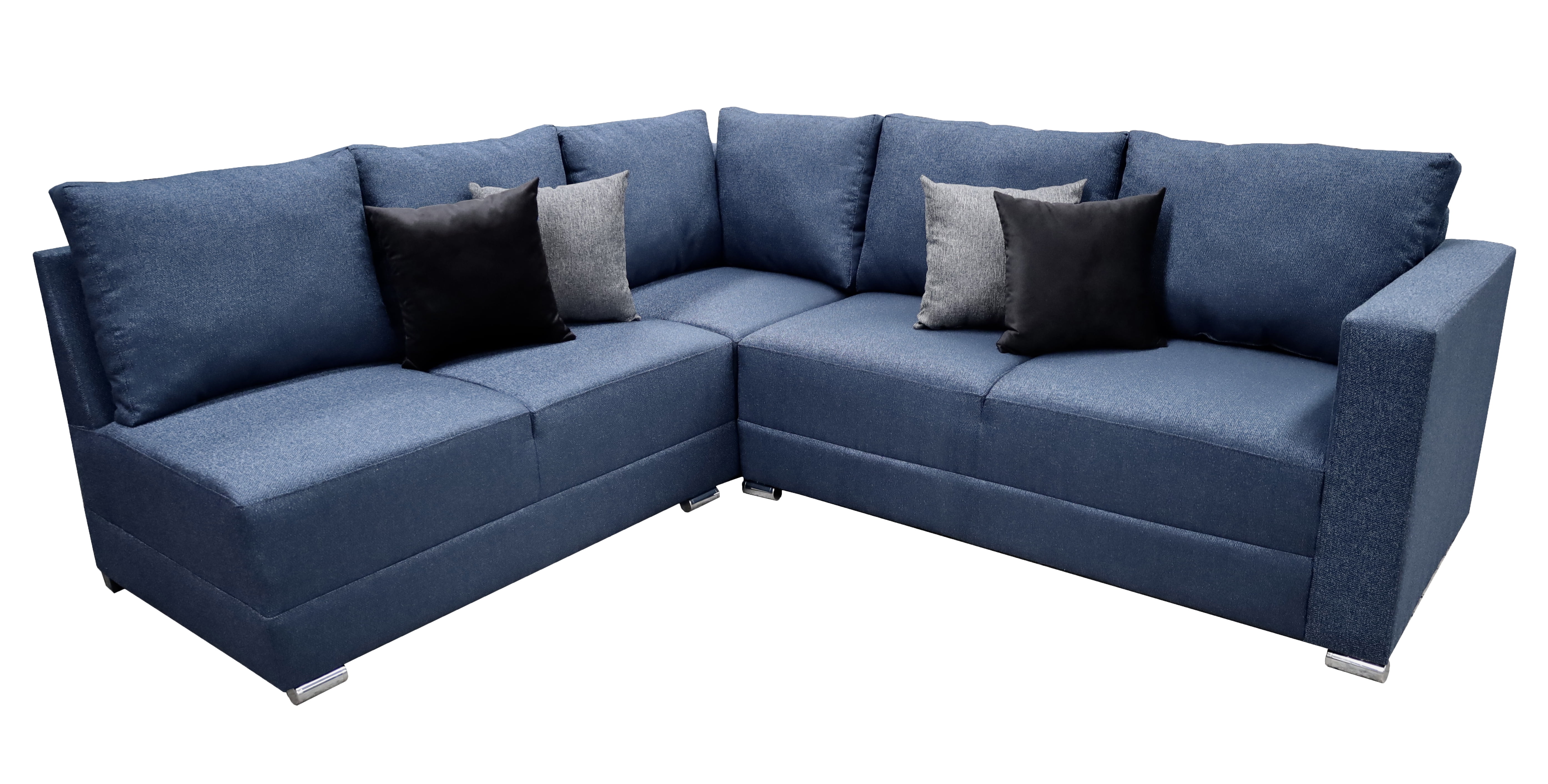 Sala esquinera en U El Bazar Store modelo Corbel gris oxford 4 salas en 1