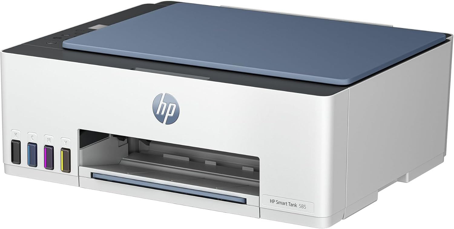 HP Impresora Multifuncional Smart Tank 585, Tinta Continua, Color, Wi-Fi, Dúplex (Doble Cara) Manual, Impresión Desde Smart App, hasta 2 años de Garantía* (1F3Y4A)