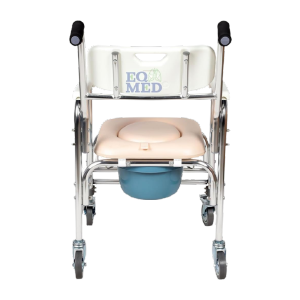 Silla C&oacute;modo para Ba&ntilde;o y de Traslado 3 En 1 Multiusos con Llantas