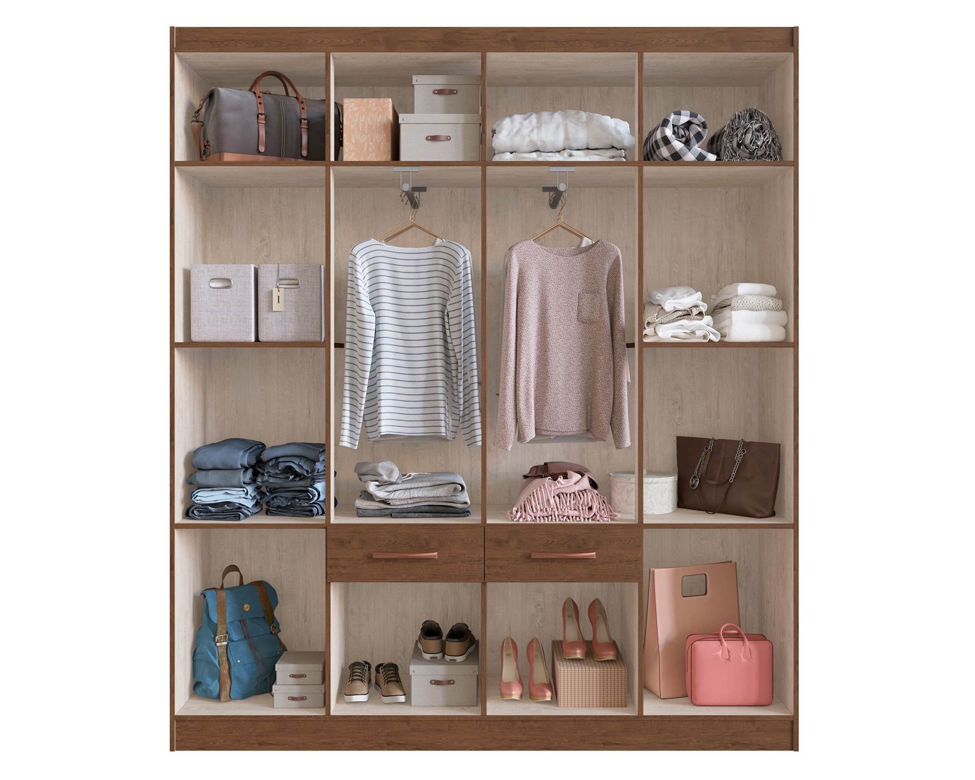 Clóset 12 puertas 2 cajones 2 zapateros 58812 arena