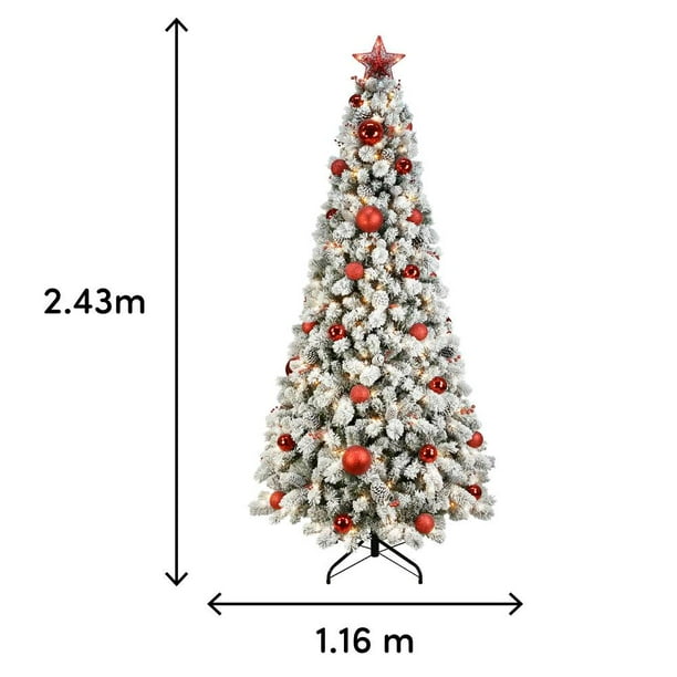 Árbol de Navidad Artificial Member's Mark con Esferas 2.43 m