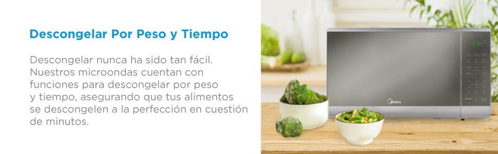 Microondas Midea, Alta calidad, Fácil de usar, Potencia de cocción