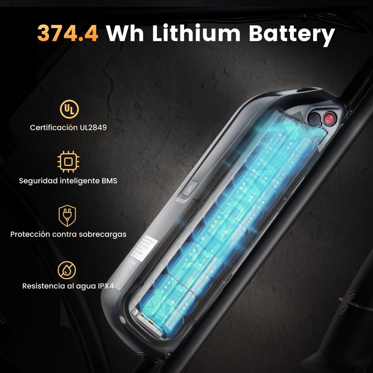 CYCROWN CycRun Bicicleta Electrica para Adultos, Moto Electrica con Potencia Máxima del Motor 1000W,Autonomía 70-90KM, Velocidad de 35KM/H, con 20" Neumático Moto Bicicleta de Montaña