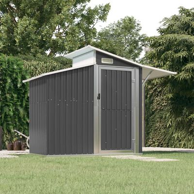 Cobertizo de jardín verde 270x130x208,5 cm acero galvanizado