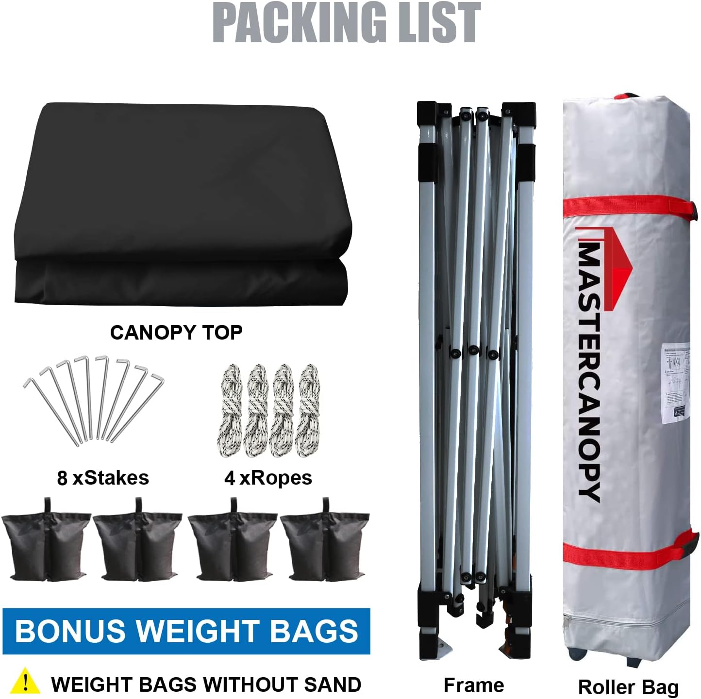 MASTERCANOPY - Tienda de campaña emergente Duradera con Bolsa Enrollable