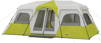 [Copy]CORE - Tienda de campaña instantánea para 12 personas | Tienda de campaña enorme de 3 habitaciones para familia con bolsillos de almacenamiento para accesorios de camping, tienda de campaña grande