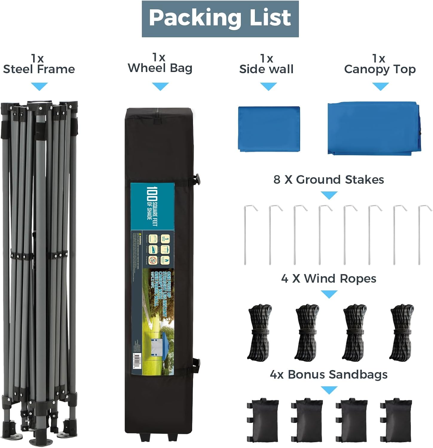 Green Party - Tienda de campaña desplegable de 10 x 10 pulgadas con 1 pared lateral y 6 bolsillos, un toldo instantáneo Ootdoor con techo ventilado y bolsa de transporte con ruedas para patio,