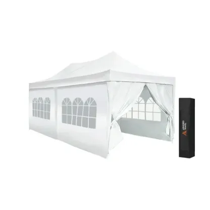 Toldo con paredes Carpa plegable retráctil 3x6 m para jardín eventos Armored Travel Reforzado + maleta