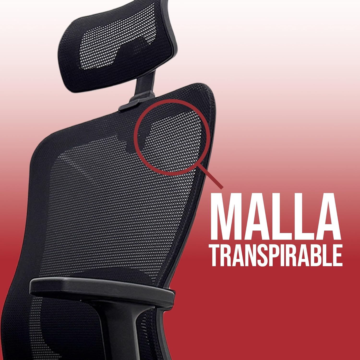 ERGOZEN Silla de Oficina Ergonómica Ejecutiva. Silla Escritorio con Cabecera y Soporte Lumbar Ajustable, Silla ergonomica de Escritorio con Respaldo de Malla y reposabrazos Ajustable.