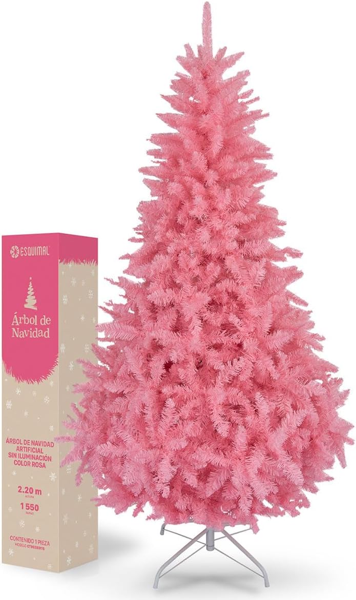ESQUIMAL Árbol de Navidad Frondoso Pino Navideño Plegable, Cedro del Himalaya (Verde, 2.2 m)