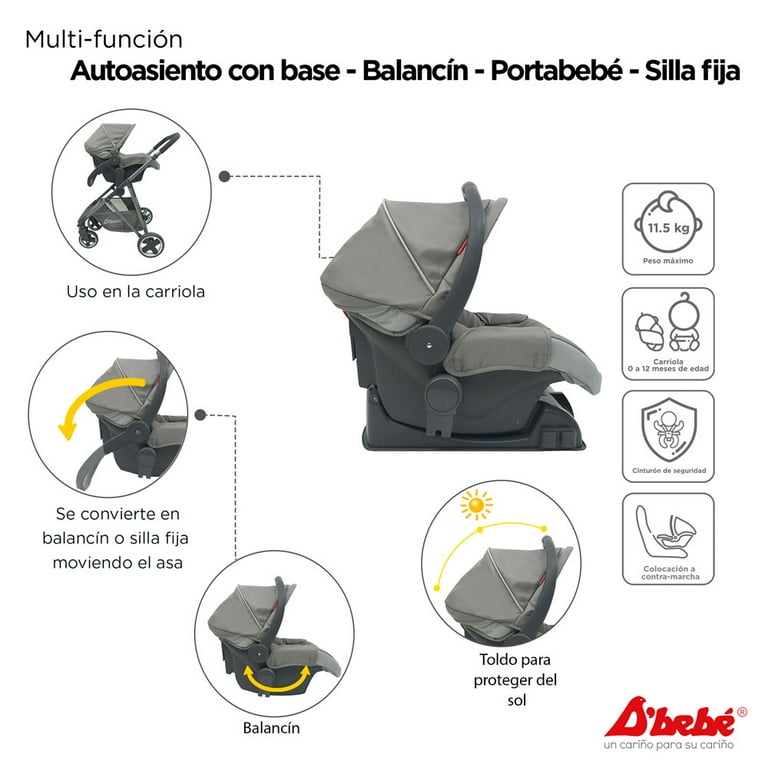 Carriola Travel System Queen Gris D'Bebé 43