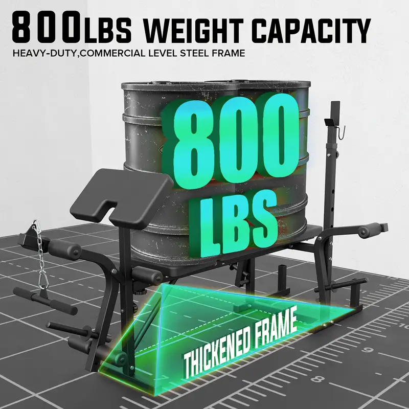   de pesas ajustable 8 en 1, estaci&oacute;n de entrenamiento multifuncional con capacidad de 800  ,     extensi&oacute;n de piernas, modelado  , entrenamiento de  , levantamiento de pesas detalles 2