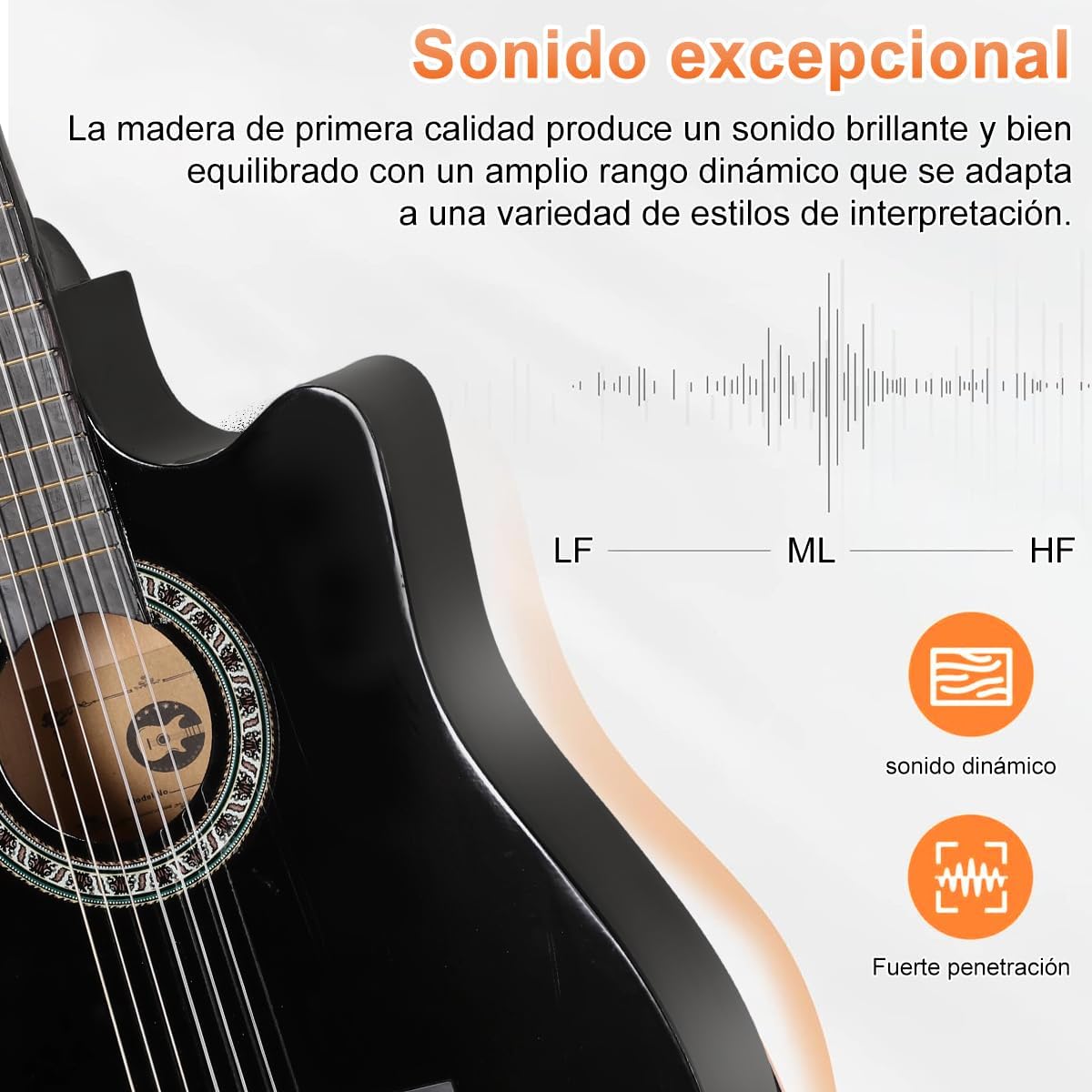 Kit de Guitarra Eléctrica, con Captación del segmento EQ2, Juego de Guitarra Eléctrica para Amantes de la Música y Principiantes, Kit Completo de Iniciación con Púas y Llave Correa para El Hombro
