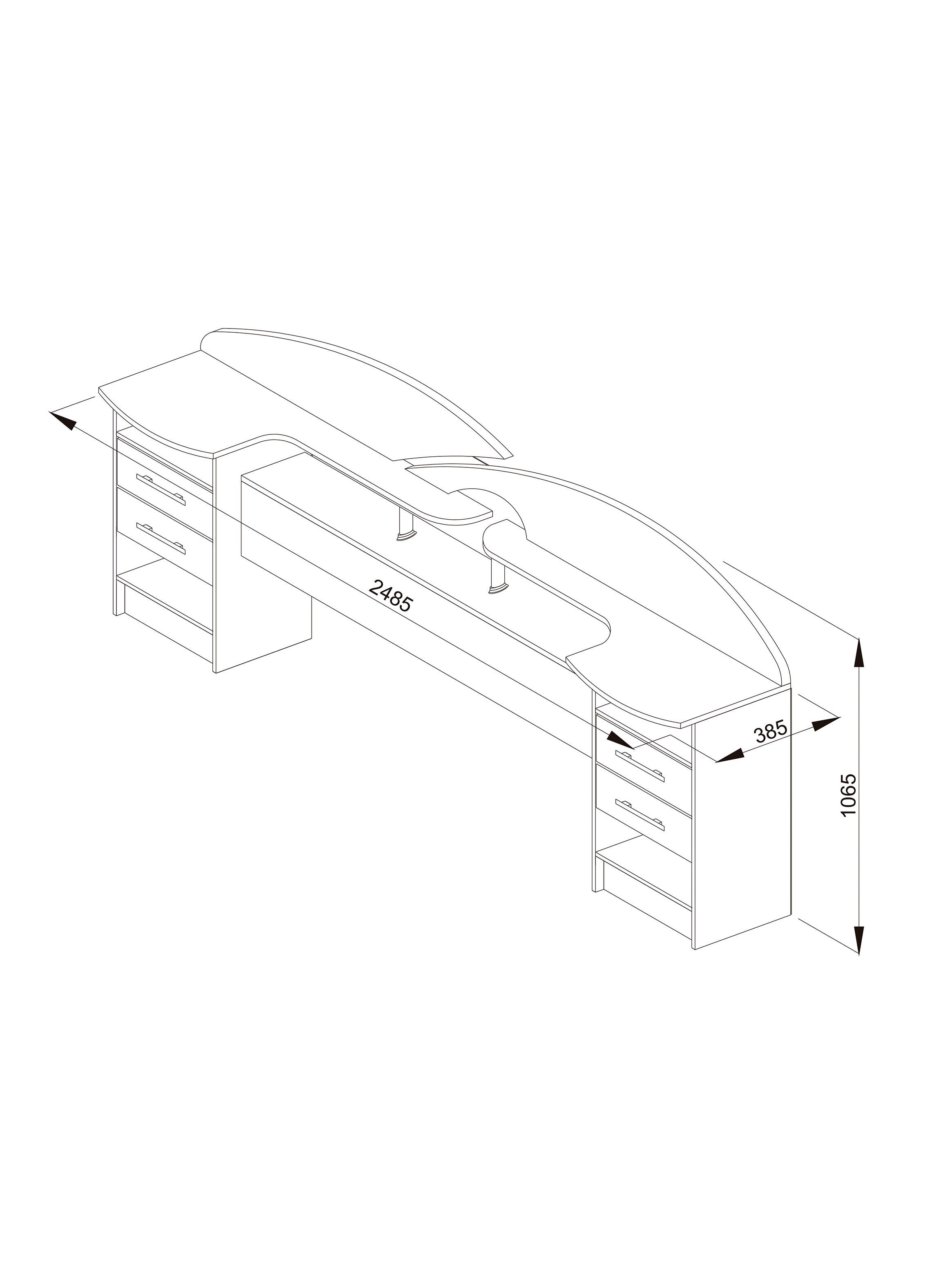 Cama Americana Elite 2 Plazas con Respaldo + Veladores