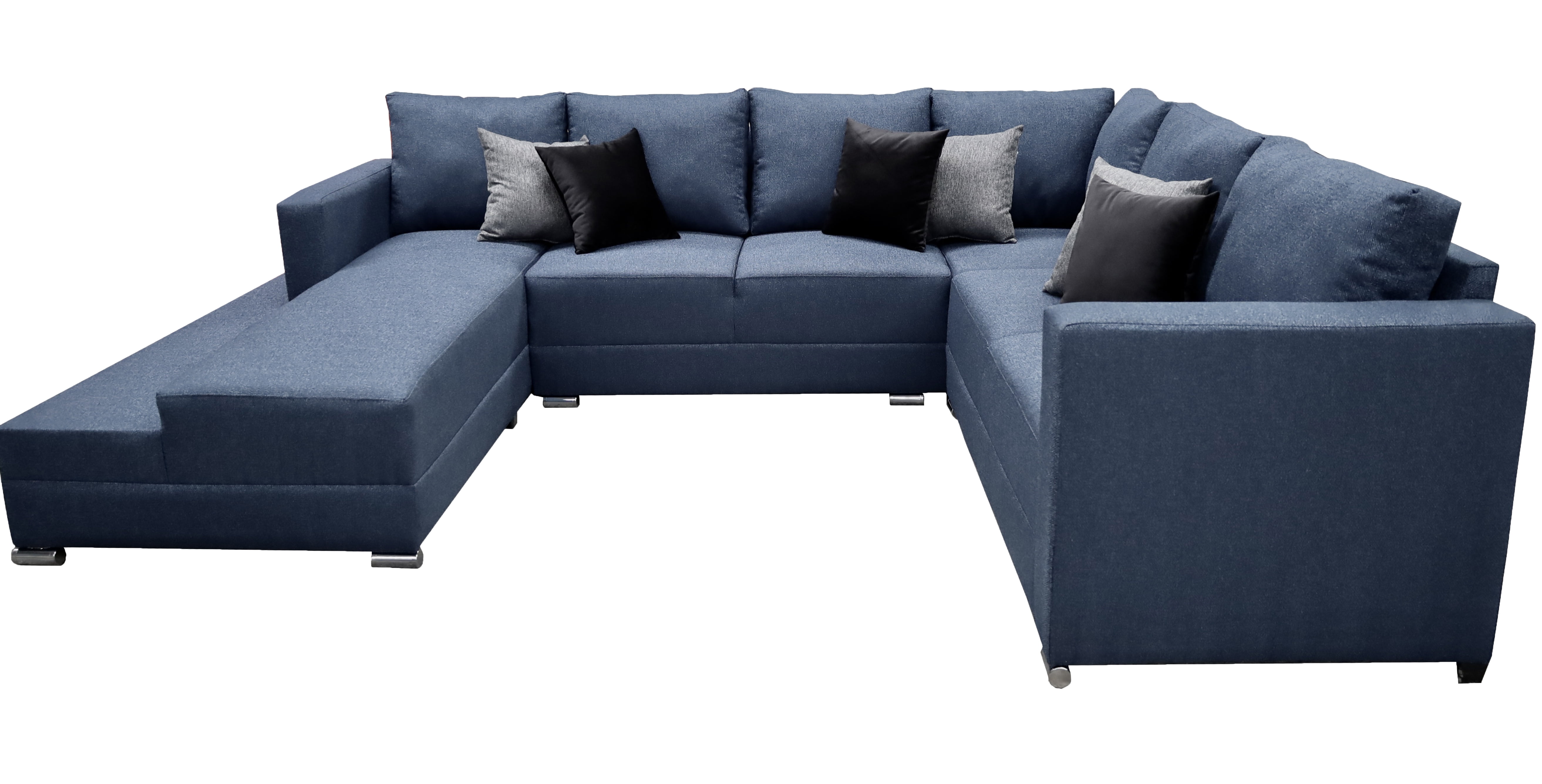 Sala esquinera en U El Bazar Store modelo Corbel gris oxford 4 salas en 1