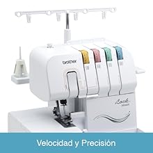 BROTHER M&aacute;quina de Coser Overlock,3 a 4 Hilos,Puntadas x Minuto,Luz LED,Prensatelas,Emprendedores