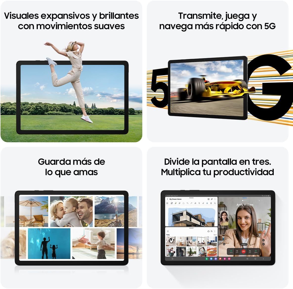 SAMSUNG Galaxy Tab A9+, 8GB RAM, 128GB, Color Gris Grafito