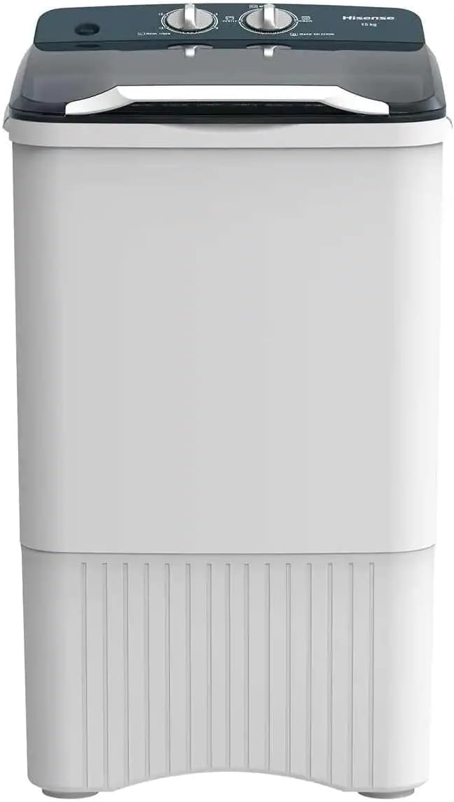 Hisense WSFF1501 Lavadora Semiautomatica 15kg, Blanco/Gris