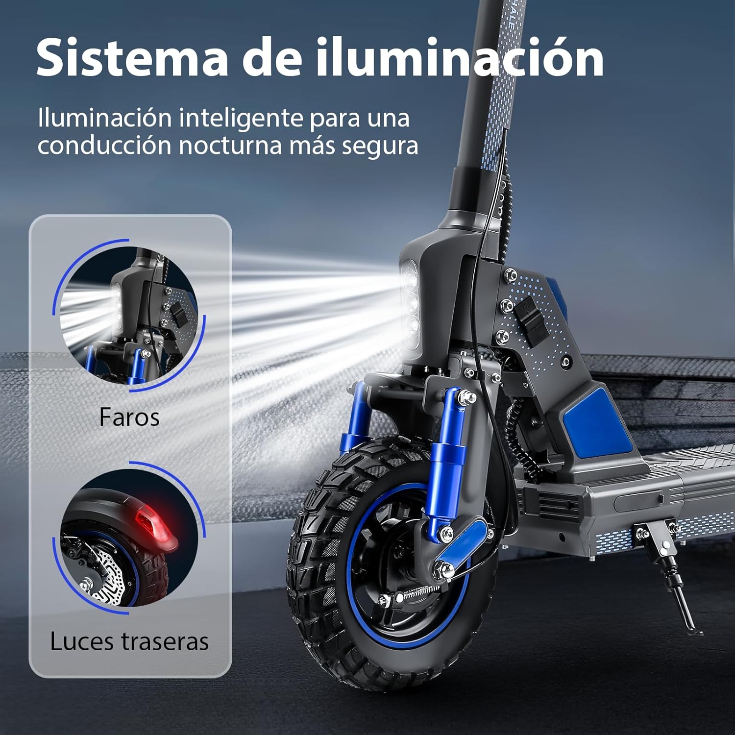 HONEYWHALE C1 Scooter Eléctrico Adulto con Asiento, Patín Eléctrico Plegable con Motor 980W, Velocidad Máxima 45 km/h, Batería 13AH-Autonomía 40km