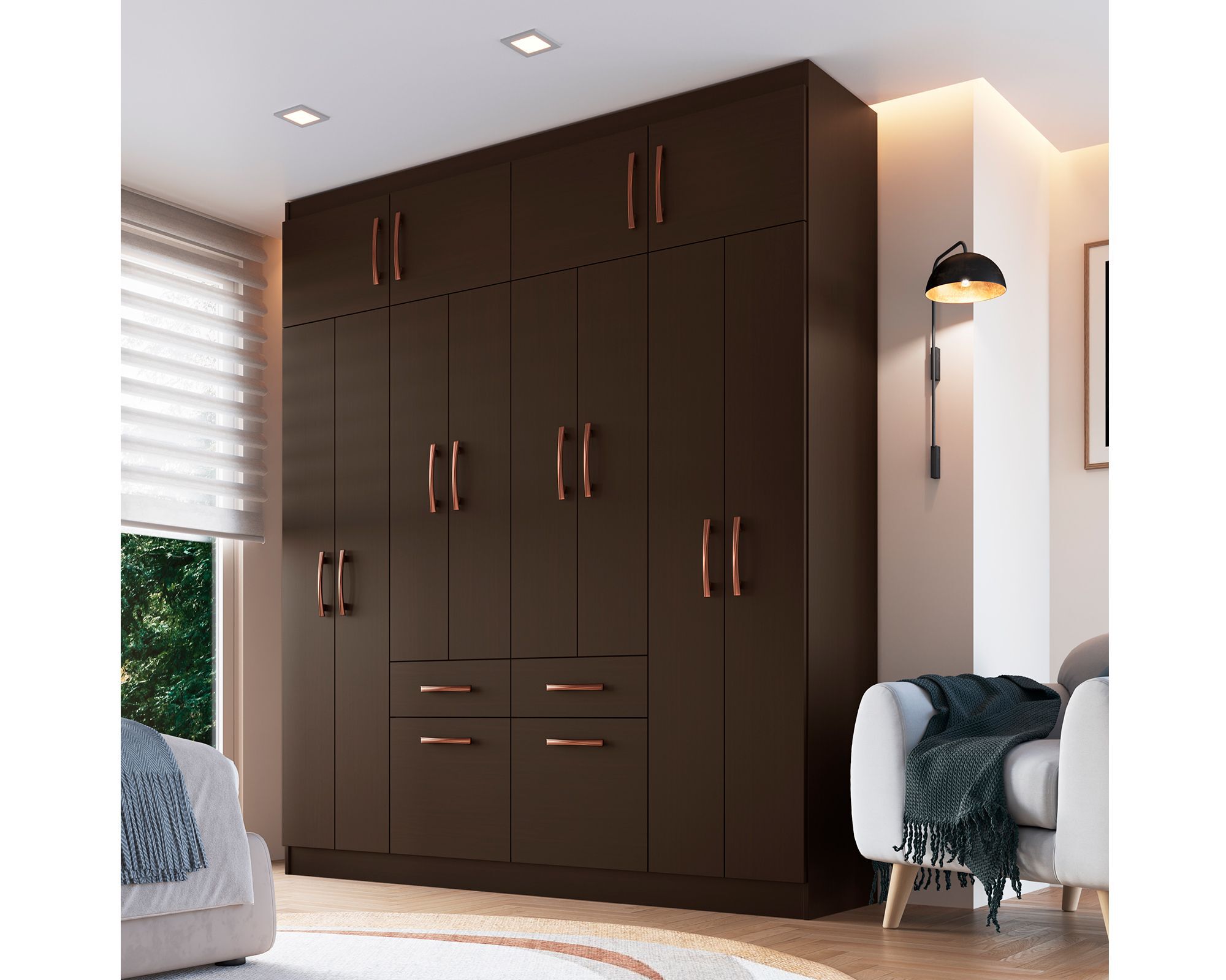 Clóset 12 puertas 2 cajones 2 zapateros 58812 arena