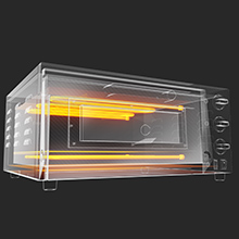 encimera comercial horno el&eacute;ctrico de pizza de 16 pulgadas