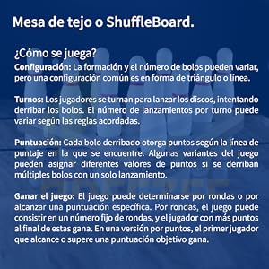 mesa tejo shuffleboard diversion 