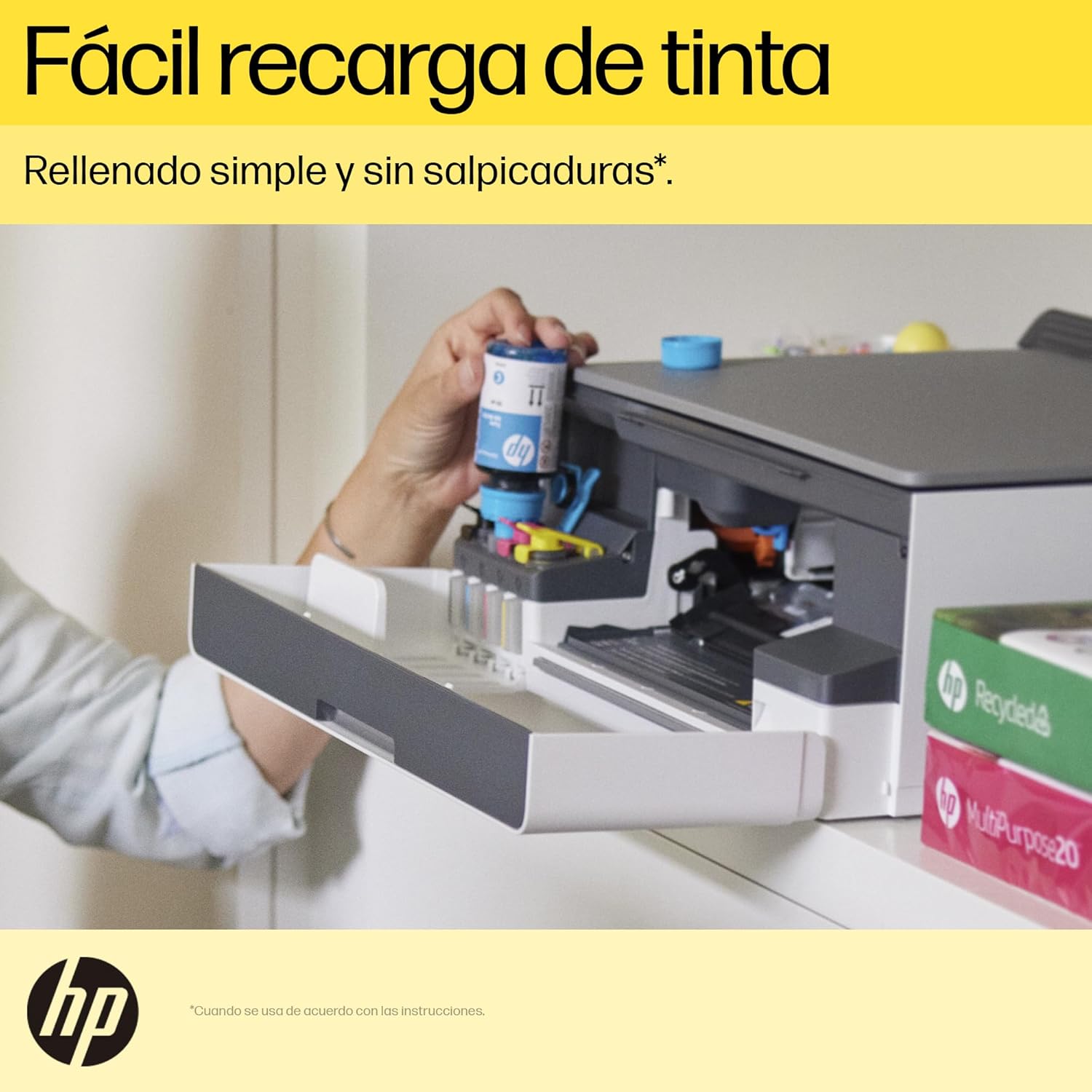 HP Impresora Multifuncional Smart Tank 585, Tinta Continua, Color, Wi-Fi, Dúplex (Doble Cara) Manual, Impresión Desde Smart App, hasta 2 años de Garantía* (1F3Y4A)