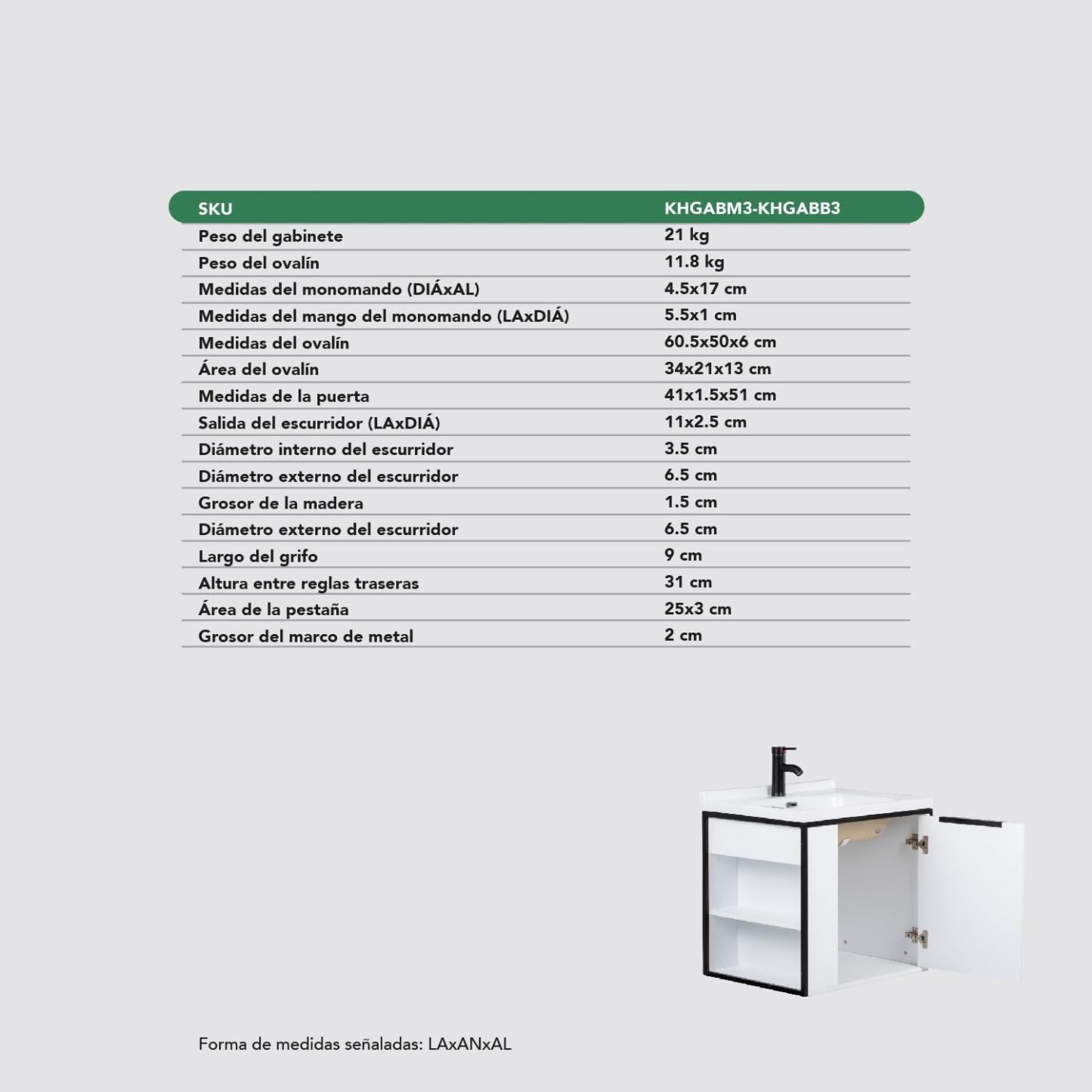 Kingshouse | Gabinete para Baño con Ovalín y Monomando – Mueble de Baño Lavamanos con 2 Cajones – Lavabo – Gabiente Organizador - Color Gris Mate – Fibra de Madera MDF – Lavamanos De Cerámica