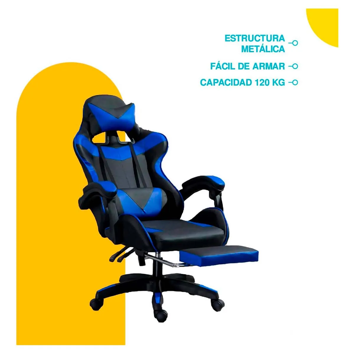 Imagen 2 de 6 de Silla De Escritorio Gamer Ergonomica Reclinable Msi Titano TT-SGCRP