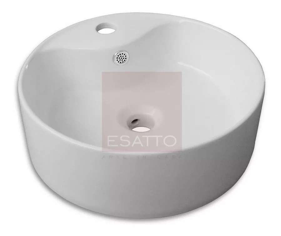 Esatto® Paquete Sanitario Y Lavabo Llave Gratis Wc-002 Rondo Incluye Wc Ecológico One-piece Ovalin Redondo Y Monomando
