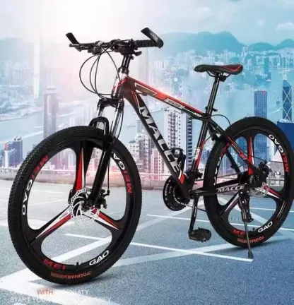 Mountain Bike Lagom Macce Mtb-058 R26 21v Bicicletas Montañas Doble Suspensión Disco Mecánico Color Negro Rojo