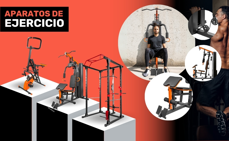  Maquina Multifuncional Gimnasio en Casa 18 Poleas 180 Kg 13 Pesas de Resistencia Multiestacion